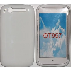 Alcatel OT-997, Szilikon tok, S-Case, fehér
