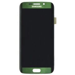 Samsung G925 Galaxy S6 Edge, LCD kijelző utángyártott érintőplexivel, zöld