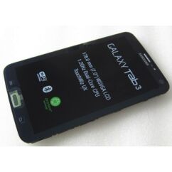 Samsung T211 Galaxy Tab 3 7.0, LCD kijelző érintőplexivel és előlappal, fekete