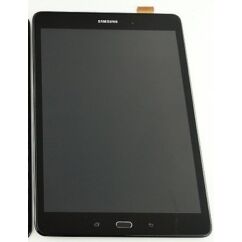 Samsung T550 Galaxy Tab A 9.7, LCD kijelző érintőplexivel és előlappal, fekete