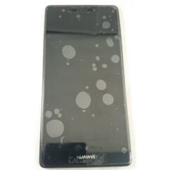 Huawei P9, LCD kijelző érintőplexivel és előlappal, fekete