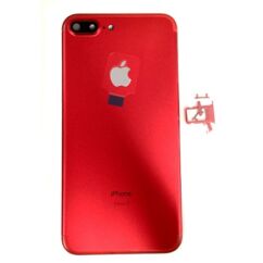 Apple iPhone 7 Plus, Akkufedél (+oldalgomb, sim tartó), piros