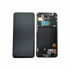 Samsung A405 Galaxy A40, LCD kijelző érintőplexivel+elő, fekete