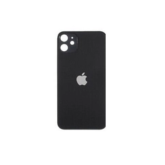 Apple iPhone 11, Akkufedél, fekete (+ragasztó) (nagy lyukú)