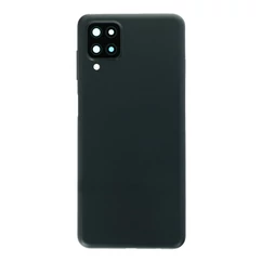 Samsung A125/A127 Galaxy A12/A12s, Akkufedél, (ragasztóval és kameraplexivel), fekete (GYÁRI)