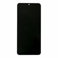 Samsung A022 Galaxy A02, LCD kijelző érintőplexivel és előlap kerettel, fekete