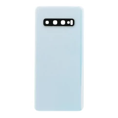 Samsung G973 Galaxy S10, Akkufedél, (kamera plexi, ragasztó), fehér
