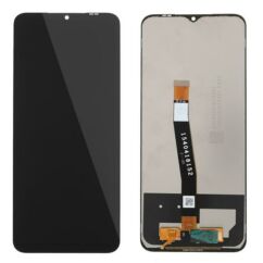 Samsung A226 Galaxy A22 5G, LCD kijelző érintőplexivel és előlap kerettel, fekete