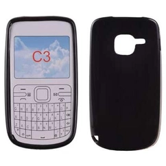 Nokia C3-00, Szilikon tok, S-Case, fekete