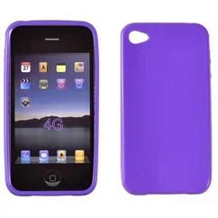 Apple iPhone 4/4S, Szilikon tok, S-Case, lila