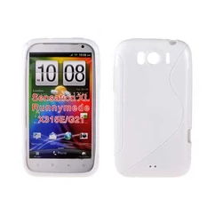 HTC Sensation XL, Szilikon tok, S-Case, fehér