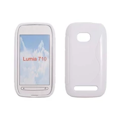 Nokia Lumia  710, Szilikon tok, S-Case, fehér