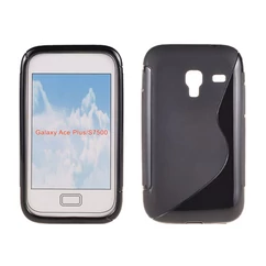 Samsung S7500 Galaxy Ace+, Szilikon tok, S-Case, fekete