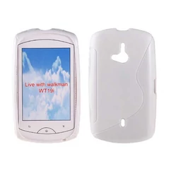 Sony Ericsson WT19i, Szilikon tok, S-Case, fehér