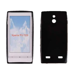 Sony Xperia P LT22i, Szilikon tok, S-Case, fekete