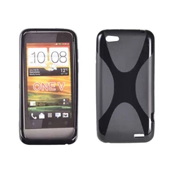 HTC One V, Szilikon tok, S-Case, fekete