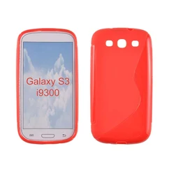 Samsung i9300/i9301 S3/S3 Neo, Szilikon tok, S-Case, piros