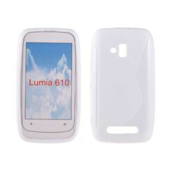 Nokia Lumia  610, Szilikon tok, S-Case, fehér