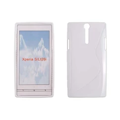 Sony Xperia S LT26i, Szilikon tok, S-Case, fehér