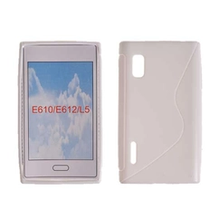 LG Optimus L5 E610, Szilikon tok, S-Case, fehér