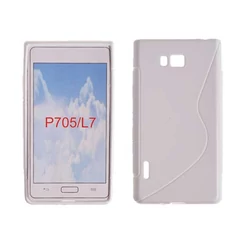 LG Optimus L7 P700 S, Szilikon tok, S-Case, fehér