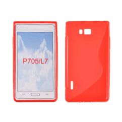 LG Optimus L7 P700, Szilikon tok, S-Case, piros