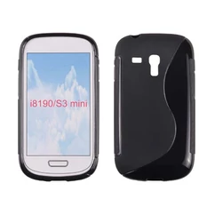 Samsung i8190 Galaxy S3 Mini, Szilikon tok, S-Case, fekete