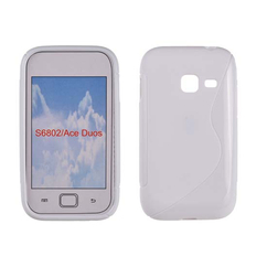 Samsung S6802 Galaxy Ace DuoS, Szilikon tok, S-Case, fehér