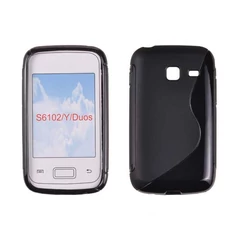 Samsung S6102 Galaxy Y Duos, Szilikon tok, S-Case, fekete