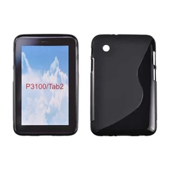 Samsung P3100 Galaxy Tab 2 7.0, Szilikon tok, S-Case, fekete