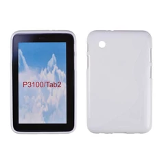 Samsung P3100 Galaxy Tab 2 7.0, Szilikon tok, S-Case, fehér