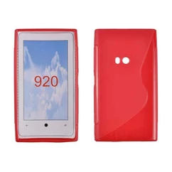 Nokia Lumia  920, Szilikon tok, S-Case, piros
