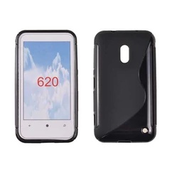 Nokia Lumia  620, Szilikon tok, S-Case, fekete