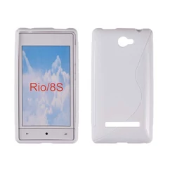 HTC Windows Phone 8S, Szilikon tok, S-Case, fehér