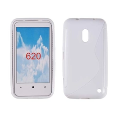 Nokia Lumia  620, Szilikon tok, S-Case, fehér