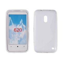Nokia Lumia  620, Szilikon tok, S-Case, fehér