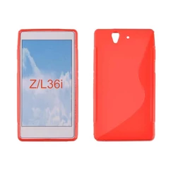 Sony Xperia Z C6603, Szilikon tok, S-Case, piros