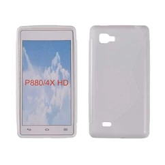 LG Optimus 4X HD P880, Szilikon tok, S-Case, fehér