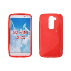 LG Optimus L3 E400, Szilikon tok, S-Case, piros