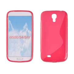 Samsung i9500 Galaxy S4, Szilikon tok, S-Case, rózsaszín