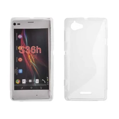 Sony Xperia L C2105, Szilikon tok, S-Case, átlátszó