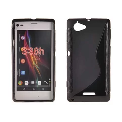 Sony Xperia L C2105, Szilikon tok, S-Case, fekete