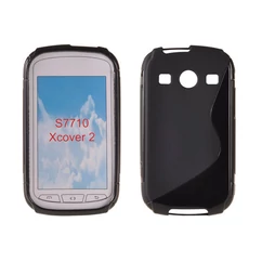 Samsung S7710 Galaxy Xcover 2, Szilikon tok, S-Case, fekete