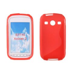 Samsung S7710 Galaxy Xcover 2, Szilikon tok, S-Case, piros