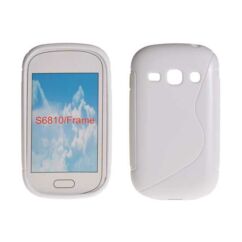 Samsung S6810 Galaxy Fame, Szilikon tok, S-Case, fehér