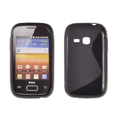 Samsung S6310 Galaxy Young, Szilikon tok, S-Case, fekete