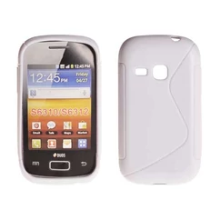 Samsung S6310 Galaxy Young, Szilikon tok, S-Case, fehér