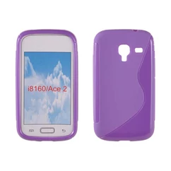 Samsung i8160 Galaxy Ace 2, Szilikon tok, S-Case, lila