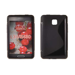 LG Optimus L3 2 E430, Szilikon tok, S-Case, fekete
