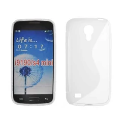 Samsung i9190 Galaxy S4 Mini, Szilikon tok, S-Case, átlátszó